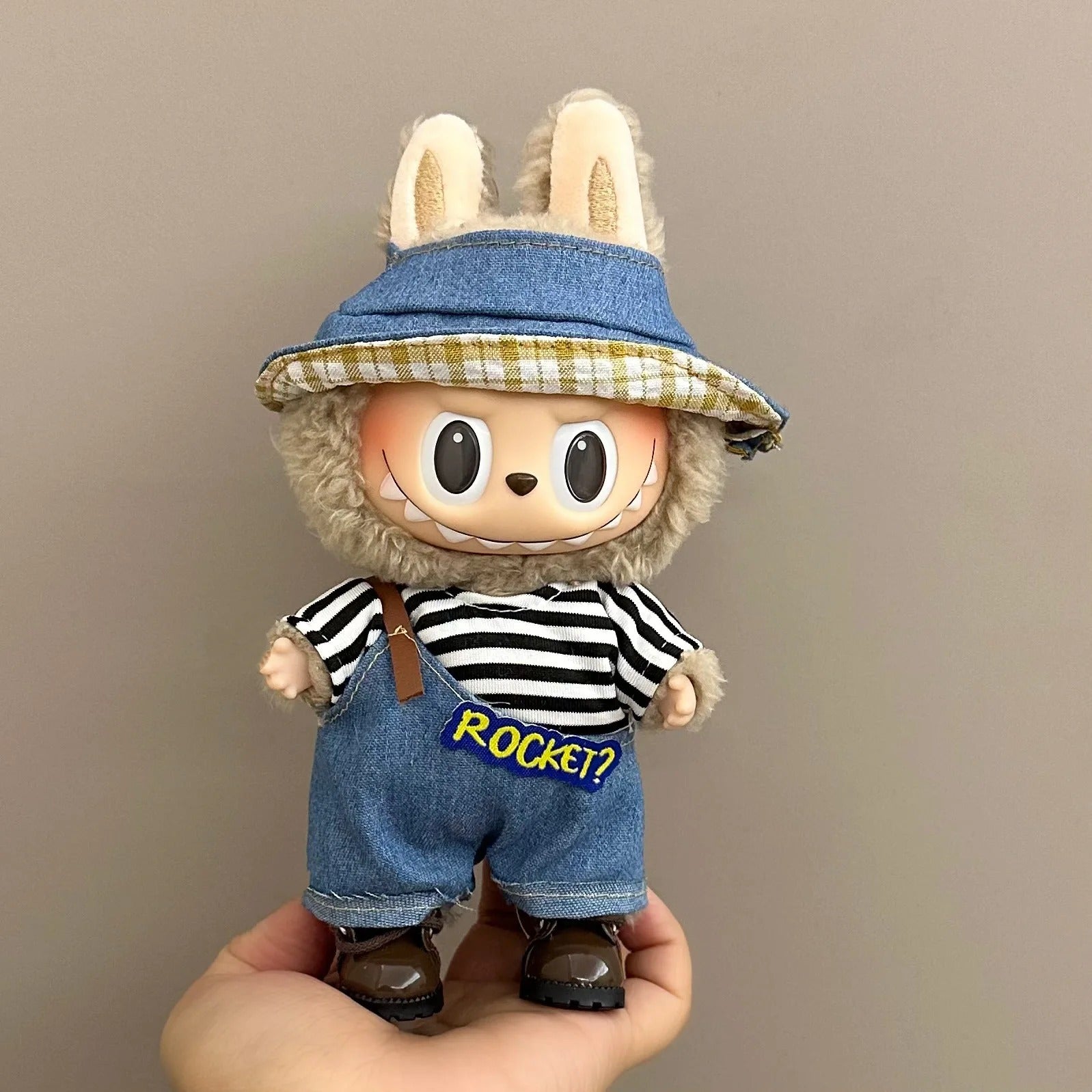 Set | Denim Overalls + Hat