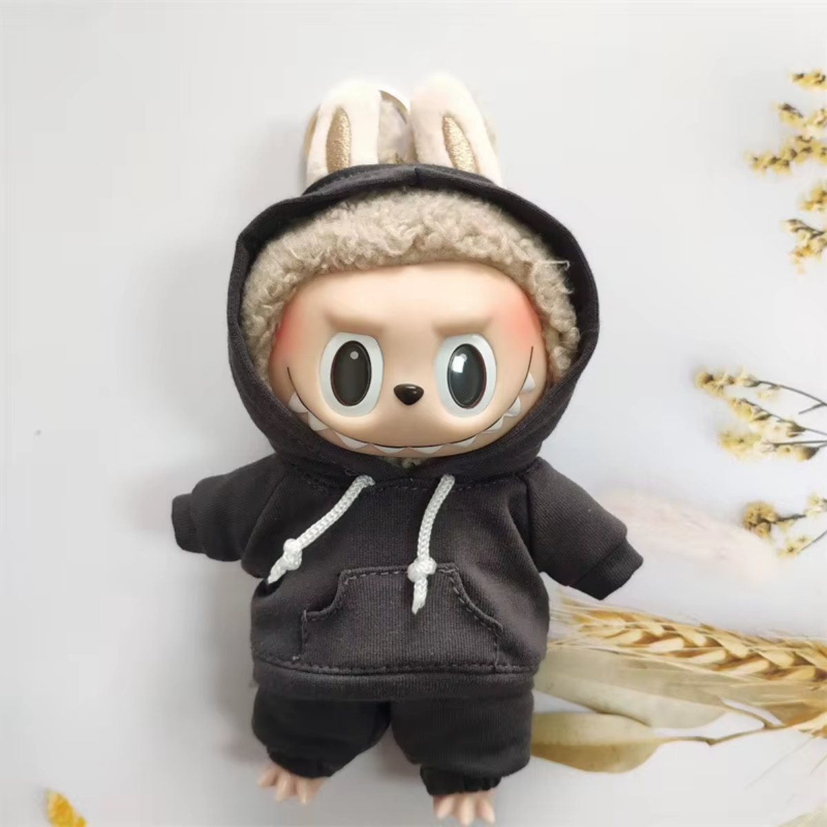 All Black Sweatshirt Set X Labubu