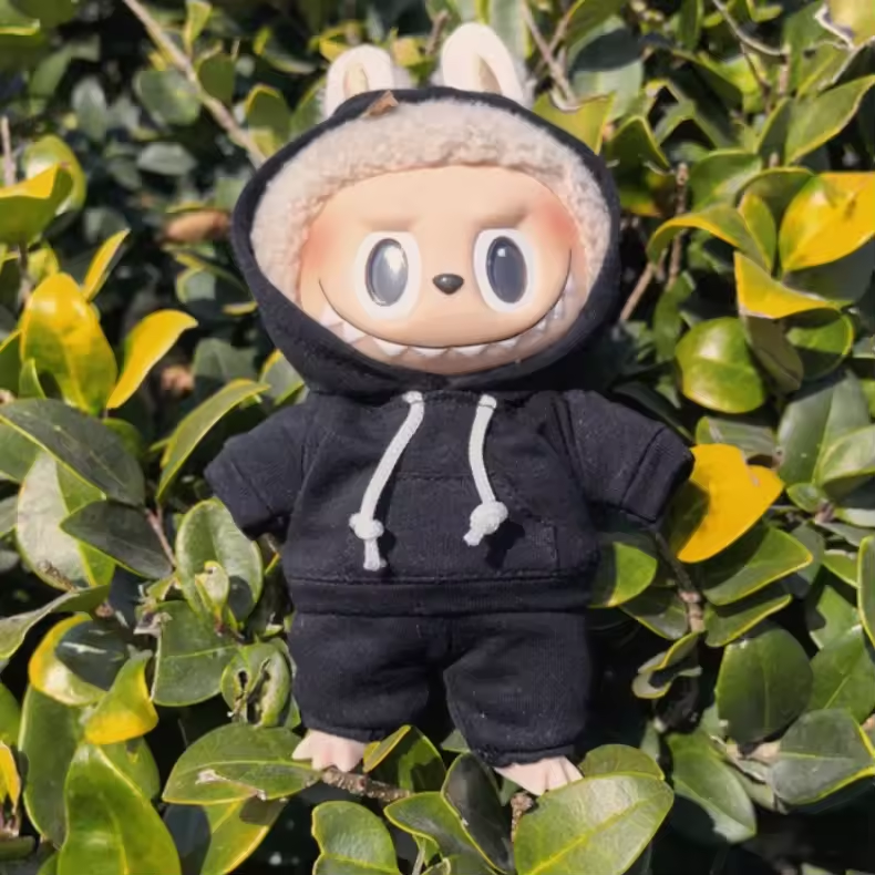 All Black Sweatshirt Set X Labubu