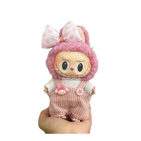 Set | Pink Overalls + Bow