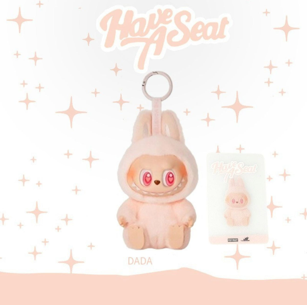 Pink Seated Labubu Figure